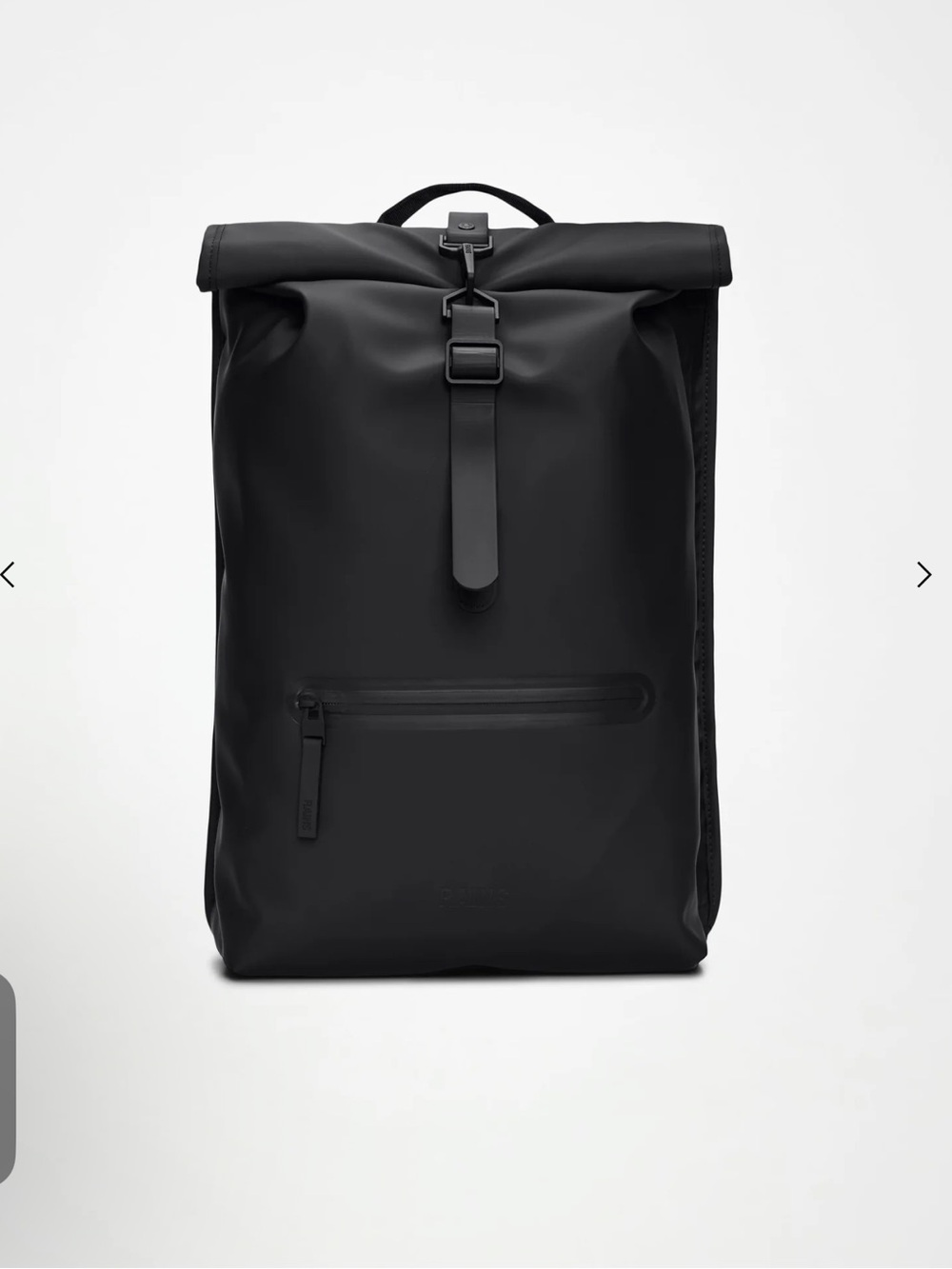 NWT Rains Rolltop Rucksack waterproof backpack in black city chic